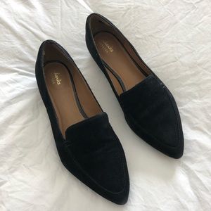 Black Suede Clarks Loafers